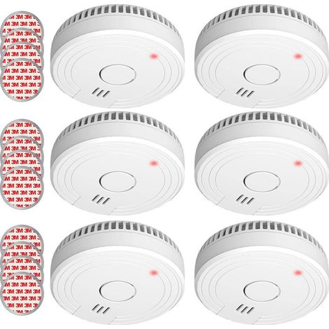 6er Set ELRO Optischer Rauchmelder mit 5 Jahres Batterie & Magnethalterung Ø 9cm (1/5)
