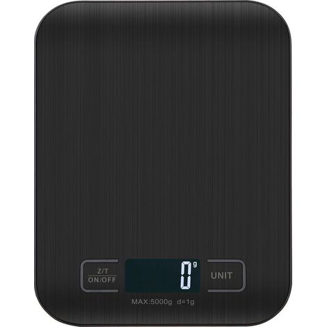 Balance de cuisine électronique, balance numérique - mesure précise au gramme près, design élégant et fin, écran LCD, fonction tare. (1/5)