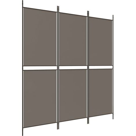 Paravent Cloison de séparation 3 panneaux, Pour Jardin, Balcon, Terrasse Anthracite 150x200 cm Tissu OIB8007E