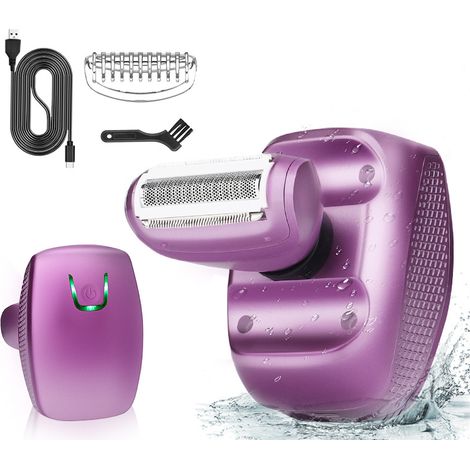 Tondeuse Électrique Femme — Rasoir Épilateur pour Zones Intimes & Bikini, Design Sécurisé Lame Douce, Compact et Lavable (Idéal Voyage) (1/2)