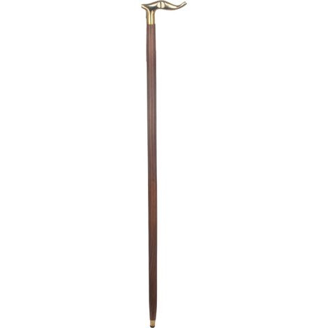 Spazierstock aus Holz mit Messinggriff Elefantenkopf 92 cm