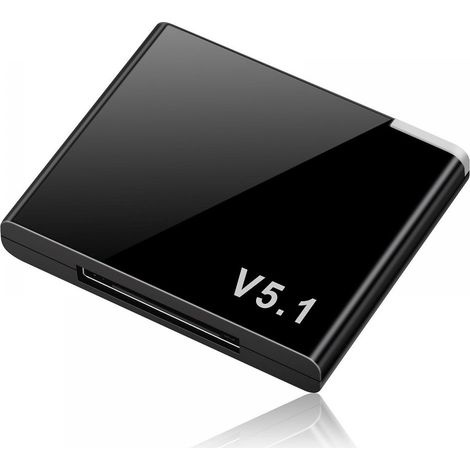 receptor de audio Bluetooth, interfaz de 30 pines, versión Apple, alcance de 10 m, para altavoces (1/5)