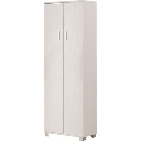 Mueble multiuso entrada salón 2 puertas 4 baldas Argus - Blanco