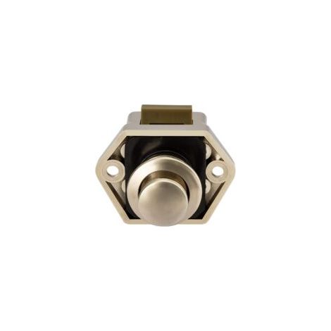 Push Button Latch - Keyless Cabinet Lock Clasp Cupboard Door Knob for RV Motorhome 2 Piece Nickel - Crezuo (1/4)