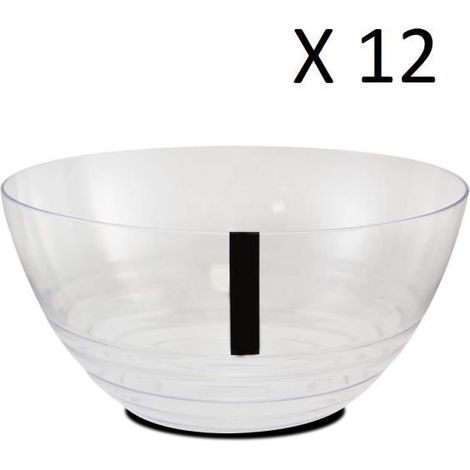 Lot de 12 saladier, bol de service - Diamètre 25.5 x Hauteur 12.3 cm -JUANIO (1/3)