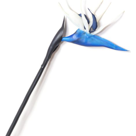 Fleurs artificielles oiseau de paradis, plantes décoratives permanentes et réalistes, fausses fleurs de paradis pour intérieur (bleu) (1/5)