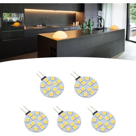 Ampoule pour meuble 2W, ampoule pour four à micro-ondes, plafonnier, ampoule ronde, ampoule cristal, lumière chaude 12V (1/5)