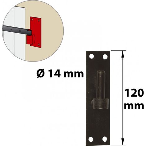 Scharnier auf vorlackierter Stahlplatte, H.120 x Dm.14 mm AFBAT