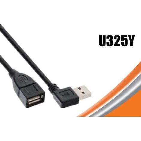 TRADE SHOP - Cavo Adattatore Usb 3.0 Maschio Femmina Angolato 90° Angolo Retto Prolunga U325y -