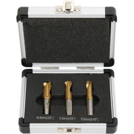 3Pcs Foret à Dépointer, 6.5mm/8mm/10mm Foret Coupeur de Soudage par Points Ensemble Fraises à Dépointer pour Enlever les Joints de Soudure en Tôle