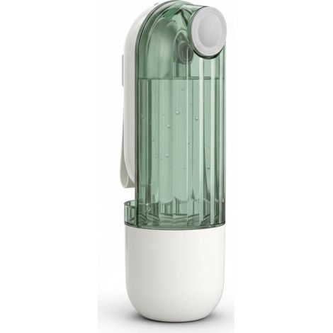 3-in-1 Haustier-Wasserflasche, tragbarer Wasserspender, integriert Wassernapf und Futterbehälter, auslaufsicheres Design, ideal für Reisen und Wanderungen.