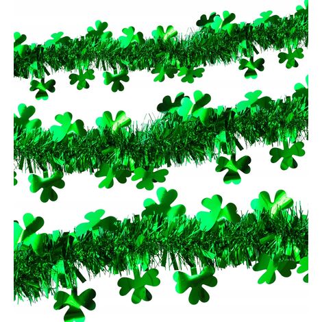 Ghirlanda di trifogli verdi per la festa di San Patrizio, Irlanda, 300 cm (1/2)