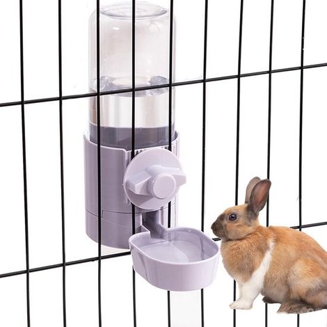 Bouteille d’eau pour lapins – 500 ml – Violet – Abreuvoir automatique – Anti-fuite – Cage int/extérieur (1/5)