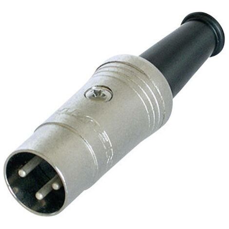 Connecteur rond DIN mâle, droit Rean AV NYS321 Nombre de pôles: 3 noir 1 pc(s) (1/5)