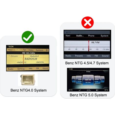 CarPlay-Schnittstelle, kompatibel mit Mercedes-Benz NTG-Systemen, Android Auto-Integration, NTG 4.0 (1/2)