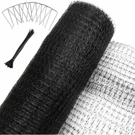 Noir 13+33 pieds (4+10 m) Filets de protection contre les oiseaux pour les terres agricoles, les étangs piscicoles, les vergers, filets de protection pour les plantes vertes, les vignobles, les verger (1/3)