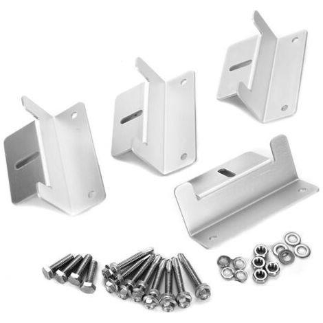 Systèmes de fixation en forme de Z pour montage de panneau solaire, pour caravane, bateau, voiture, camion, domicile, montage hors-réseau sur le toit (8 supports au total) (1/5)