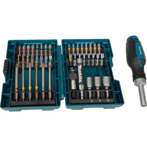 Destornillador Makita e-25096 44 piezas magnético cambio rápido