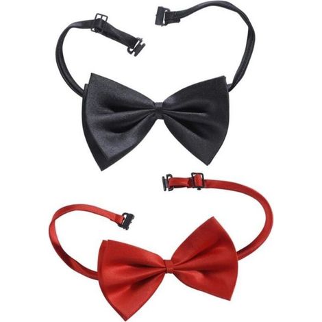 Bardusch - Noeud Papillon pour Chien - Adjustable - Vin Rouge et Noir - Taille Ajustable - 2pcs - Confortable (1/4)