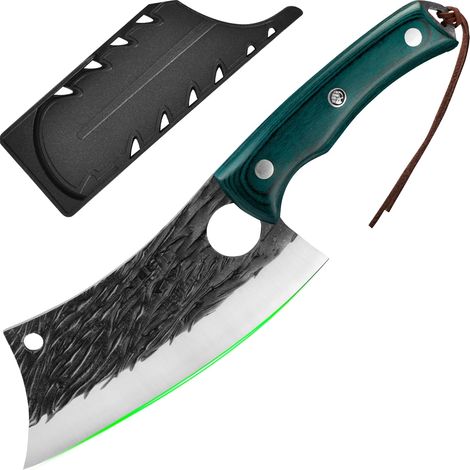 FULLHI Coltello Chef Cucina Acciaio Carbonio 29 cm Manico Legno (1/5)