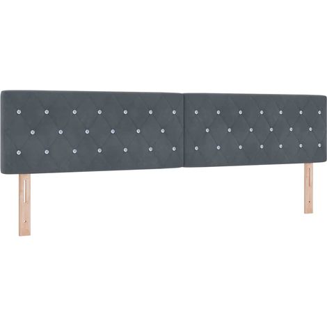 Maison Exclusive - Cabecero Gris oscuro 200 cm Terciopelo (1/5)