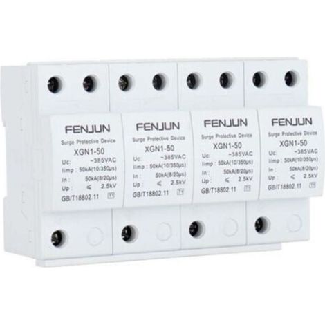 1 protector contra sobretensiones doméstico de 3 polos/50 kA, 220 V, dispositivo de protección contra sobretensiones de bajo voltaje.