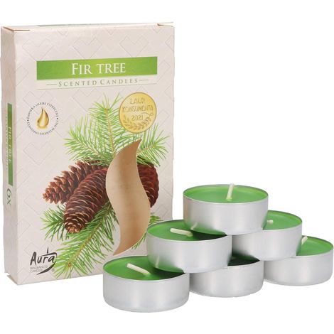 KOTARBAU Lot de 6 bougies chauffe-plat parfumées - Durée de combustion : 4 heures (sapin) (1/5)