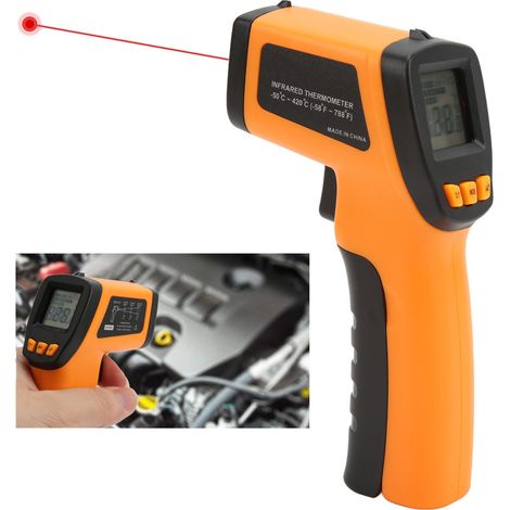 Hochpräzises industrielles Infrarot-Thermometer, tragbares Infrarot-Thermometer, berührungsloses Thermometer, tragbares Heißluftgebläse 420E YE (1/5)