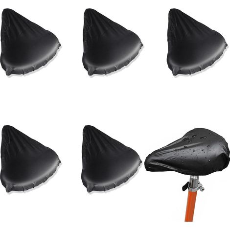 10 Stück wasserdichte Fahrradsitzbezüge, Regenschutz, wasserdichte Fahrradabdeckung in Schwarz mit Gummizug zum Schutz Ihres Fahrradsattels, Mountainbike, Wandern, normales Fahrrad, Kinderfahrrad (Sch (1/5)