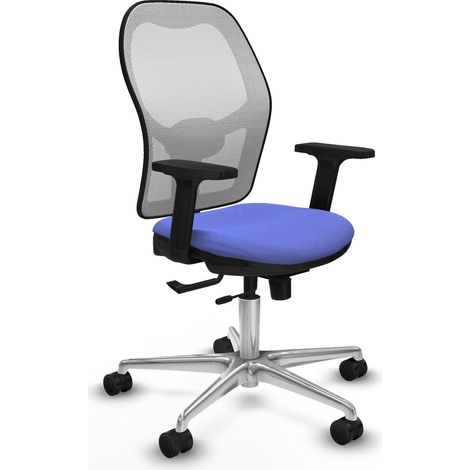 Sedia da ufficio piqueras y crespo Jorquera bianco alluminio rete (1/2)