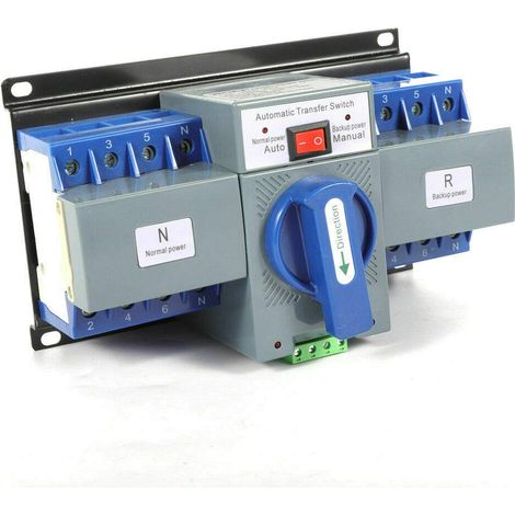 Automatischer Umschalter 63A 4P Home Dual Power Automatischer Übertragungsschalter Switch Netzvorrangschaltung Netzumschalter Notstrom
