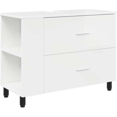 Bathroom Vanity Unit High Gloss White 80 x 35 x 60 cm vidaXL