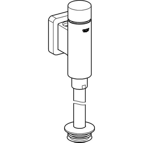 Urinal-Druckspüler Rondo 37342 DN15 Vorabsp. Behördenausführung chrom (1/5)