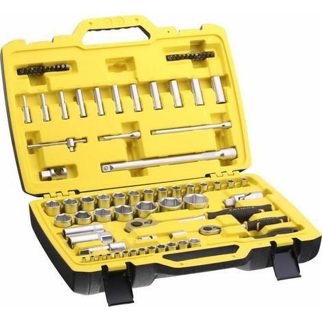 VALIGETTA SET 81 PZ CHIAVI A BUSSOLA STANLEY FATMAX ATT. 1/4&quot + 1/2&quot COD. FMMT82826-1 (1/5)