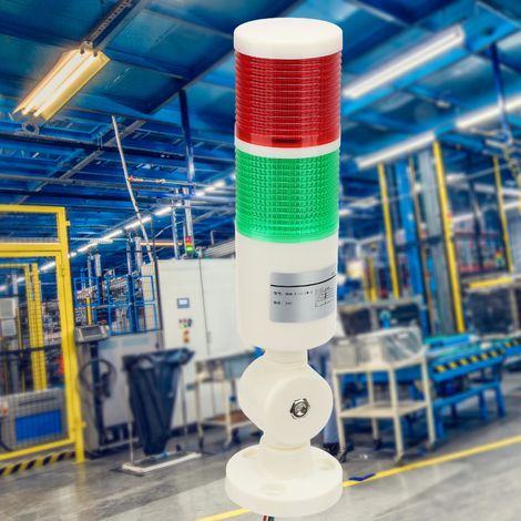 Voyant d'avertissement LED rouge/vert pour machine CNC, signal d'alarme 24 V CC (1/5)