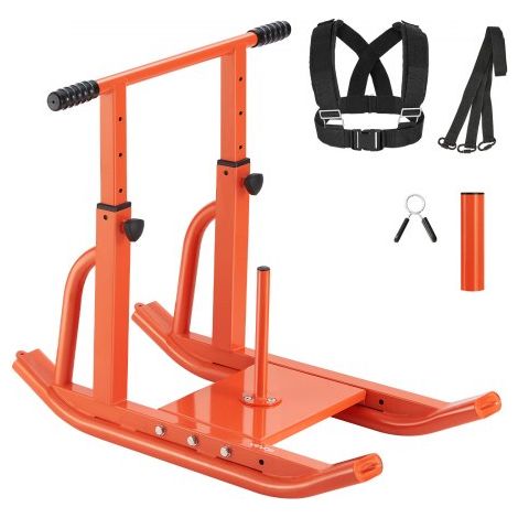 Gewichtsschlitten Kraftschlitten Krafttrainingsschlitten mit verstellbarem Griff zur Verbesserung der Geschwindigkeit bei sportlichen Übunge, kompatibel mit 25/51 mm Gewichtsscheiben (1/5)