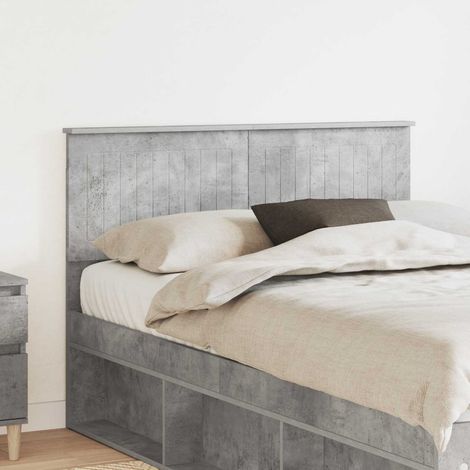 Tête de lit-Panneau de lit Gris béton 120 cm Bois d'ingénierie 437067 (1/5)