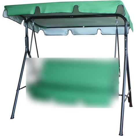Toit de remplacement pour balançoire jardin – Protection UV × cm Trois sièges 210D 249 185 18 vert (1/4)