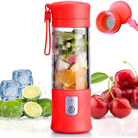 1 Mini blender, 6 lames inox, 350-420ml, rechargeable USB, sans BPA, pour smoothie voyage sport (1/5)