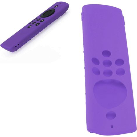 Funda protectora de silicona morada para el mando a distancia del Fire TV Stick Lite, lavable y resistente a los golpes.