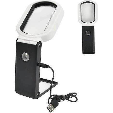 Loupe de table LED sur pied 10x/25x avec support pliable (1/5)