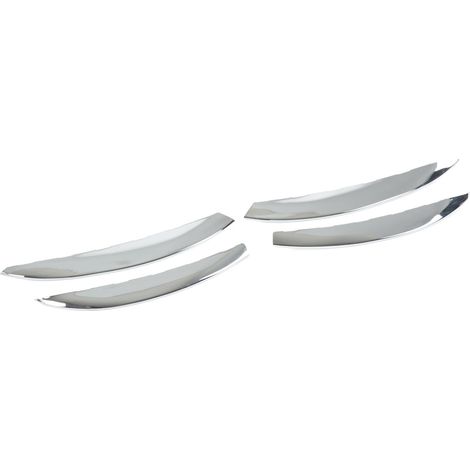 4 pièces de garniture de calandre de feux antibrouillard avant, type « paupière de sourcil », baguette de protection contre les turbulences, pour Mercedes-Benz Classe C W206 S206, couleur argent. (1/5)