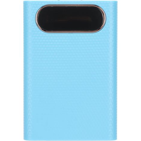 Boîtier DIY bleu pour batterie externe avec écran LCD, double USB, chargeur 4x21700, étui de soudure pour travaux. (1/5)