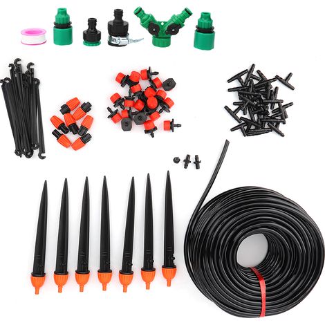 Kit d'arrosage goutte à goutte 35 m avec micro-gicleurs réglables pour jardin, système d'irrigation automatique, outil pratique. (1/5)