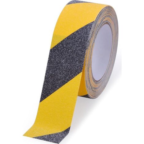 Anti-slip Adhesive Tape for Stairs, 5cm x 10m, Safety Tape, Yellow and Black Anti-slip Tape, Warning Tapes, Safety Marking, Yellow and Black (1/4)