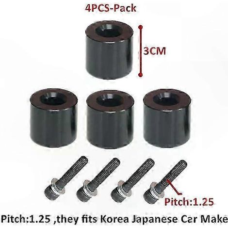 Jaycreer Lot de 4 rehausseurs universels pour sièges auto - Compatibles avec les modifications de sièges, banquettes et accessoires - 3 cm - Marques de voitures asiatiques (1/5)