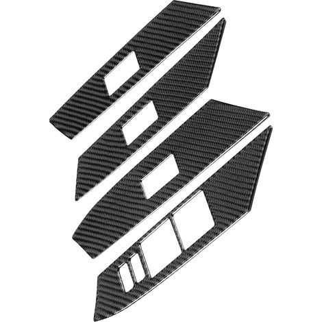 Habillage de Commande de Vitre de Porte Intérieure en Fibre de Carbone pour Décoration Auto RAV4 2015-2019 (1/5)