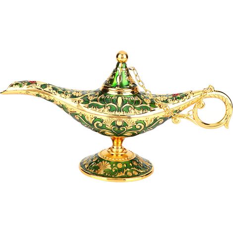 Lampe à huile décorative Aladin, théière magique vintage pour décoration intérieure conte de fées (1/5)