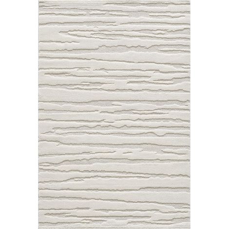Tapis salon et chambre 240x340 crème rectangle tissé motif simple LYN9 CERVAG
