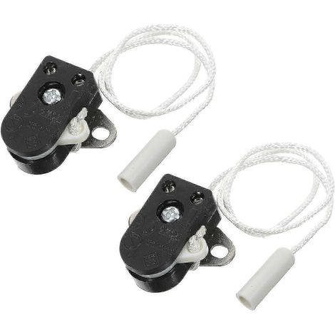 Lot de 2 interrupteurs à tirette pour applique murale - Accessoires de remplacement (1/2)